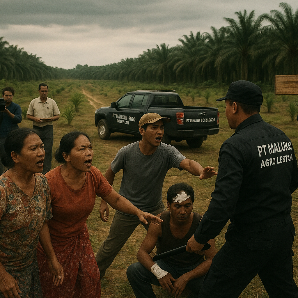 Konflik Lahan di Maluku Tengah: Warga dan Perusahaan Sawit Bentrok, 5 Luka