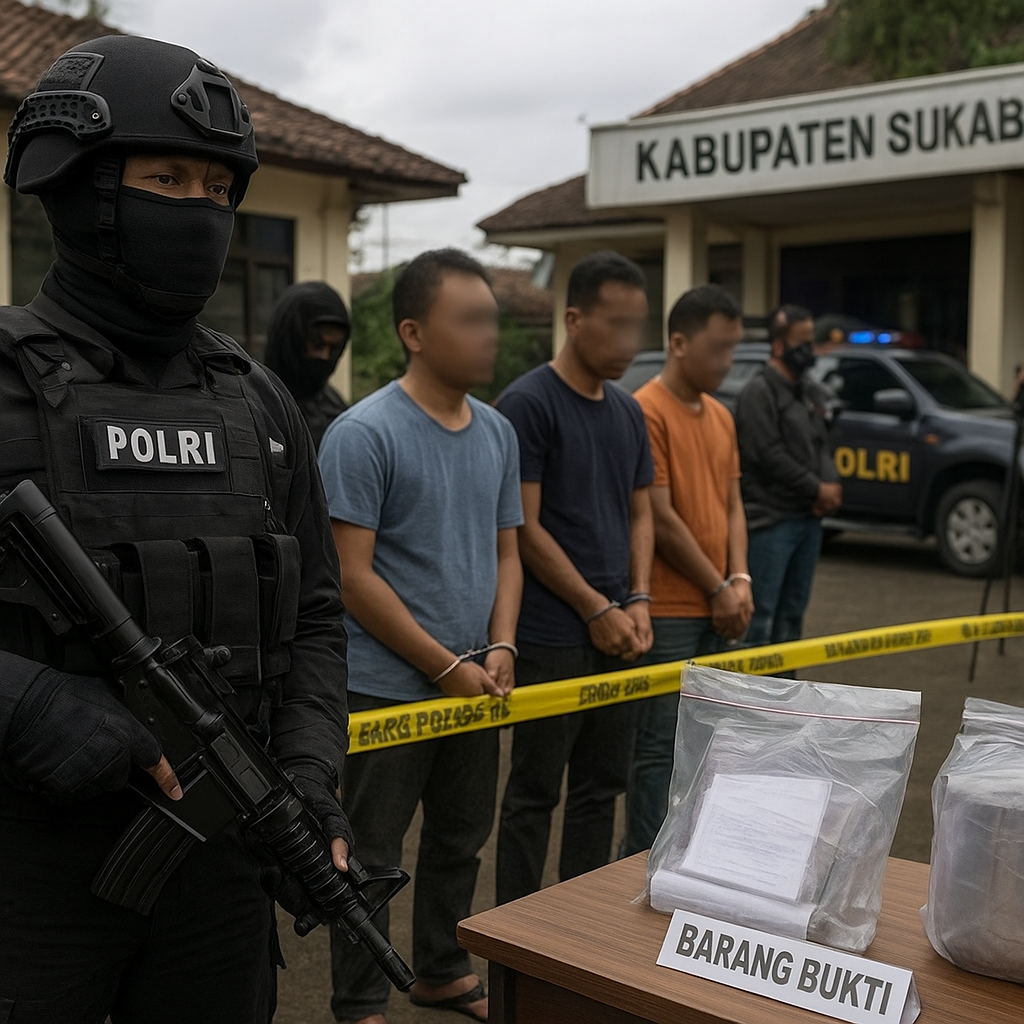 Polri Bongkar Jaringan Teroris di Sukabumi, 4 Tersangka Ditangkap