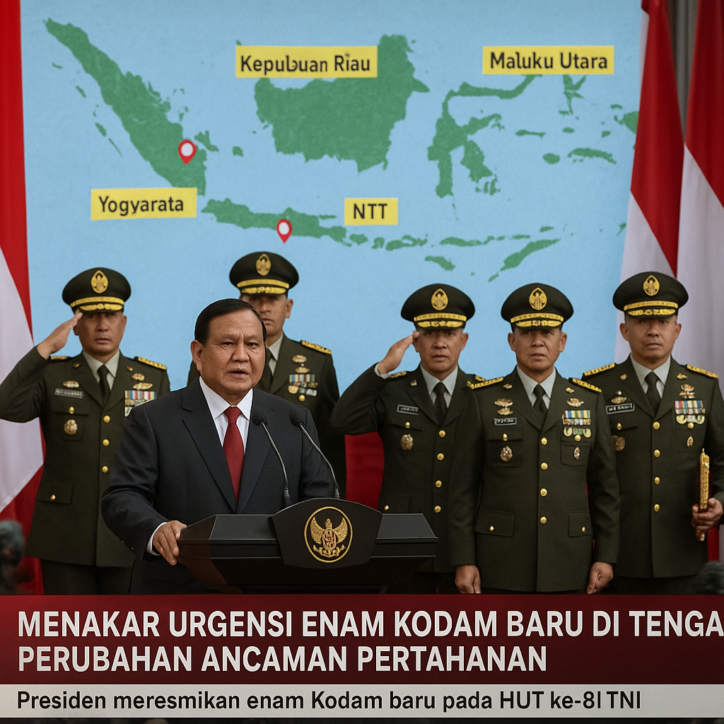 Menakar Urgensi Enam Kodam Baru di Tengah Perubahan Ancaman Pertahanan