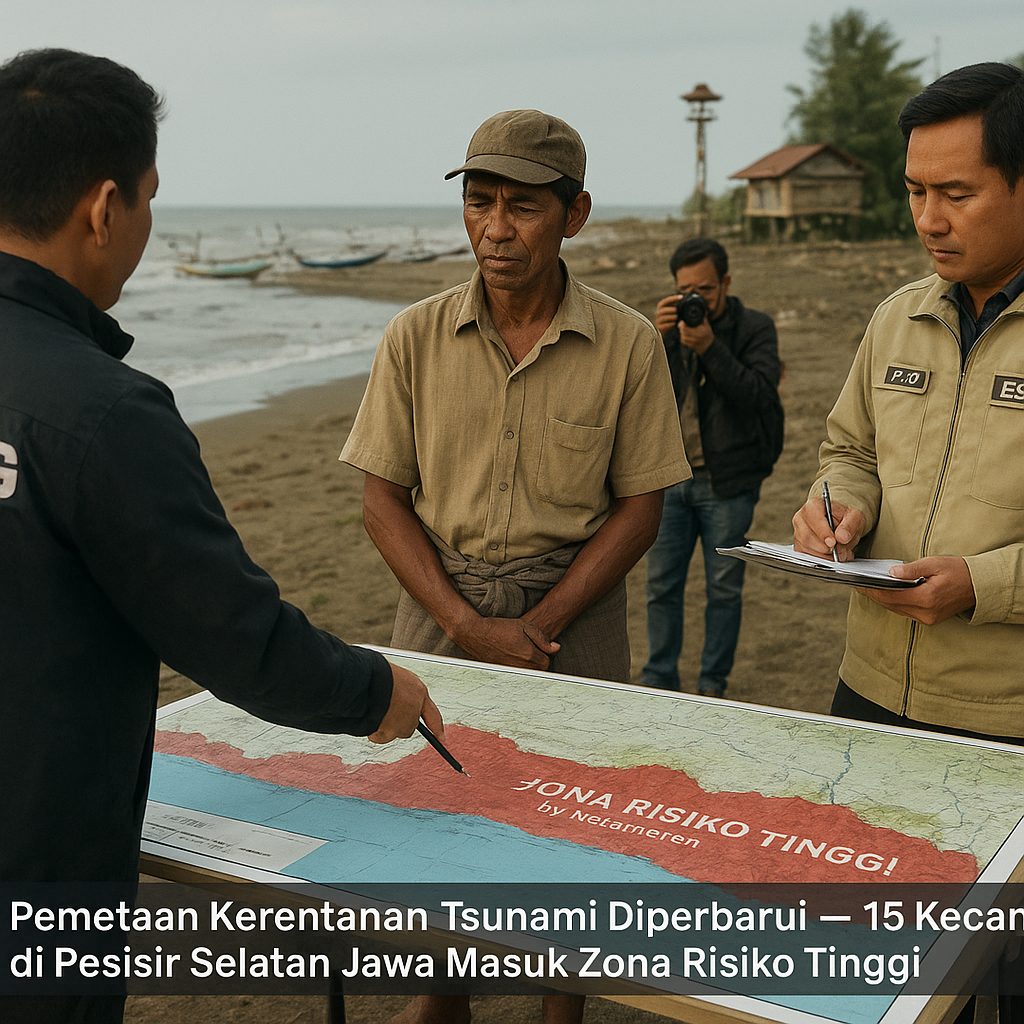 Pemetaan Kerentanan Tsunami Diperbarui, 15 Kecamatan di Pesisir Selatan Jawa Masuk Zona Risiko Tinggi