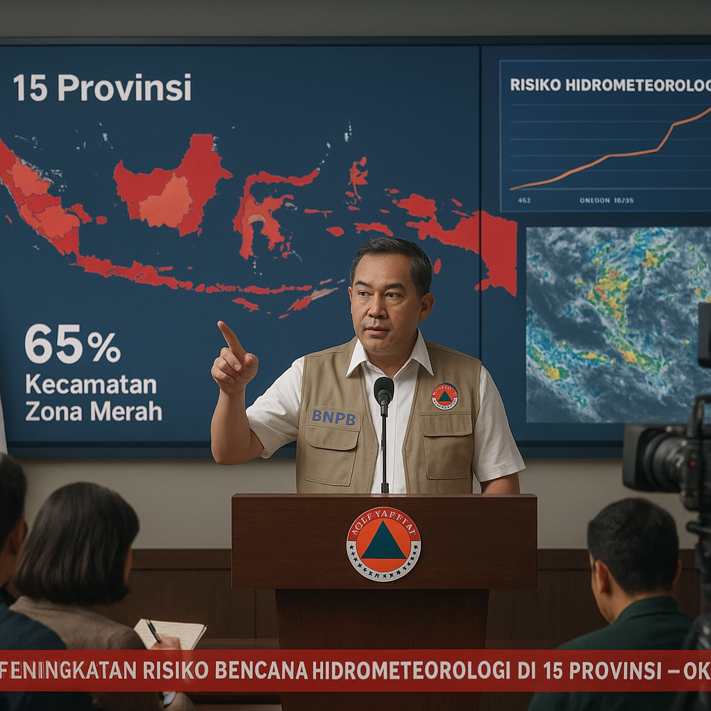 BNPB Catat Peningkatan Risiko Bencana Hidrometeorologi di 15 Provinsi Selama Oktober 2026