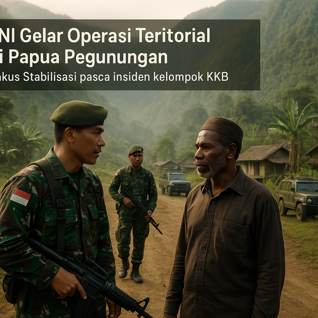 TNI Gelar Operasi Teritorial di Papua Pegunungan, Fokus Stabilisasi Pasca Insiden Kelompok KKB