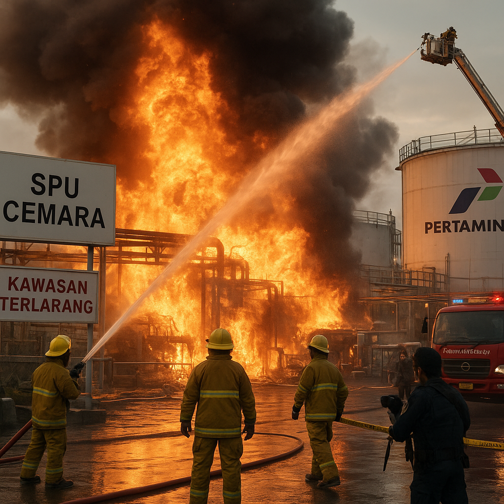 Kronologi Kebakaran di Areal Pertamina Indramayu, Berawal dari Percikan Api Saat Pemuatan Minyak
