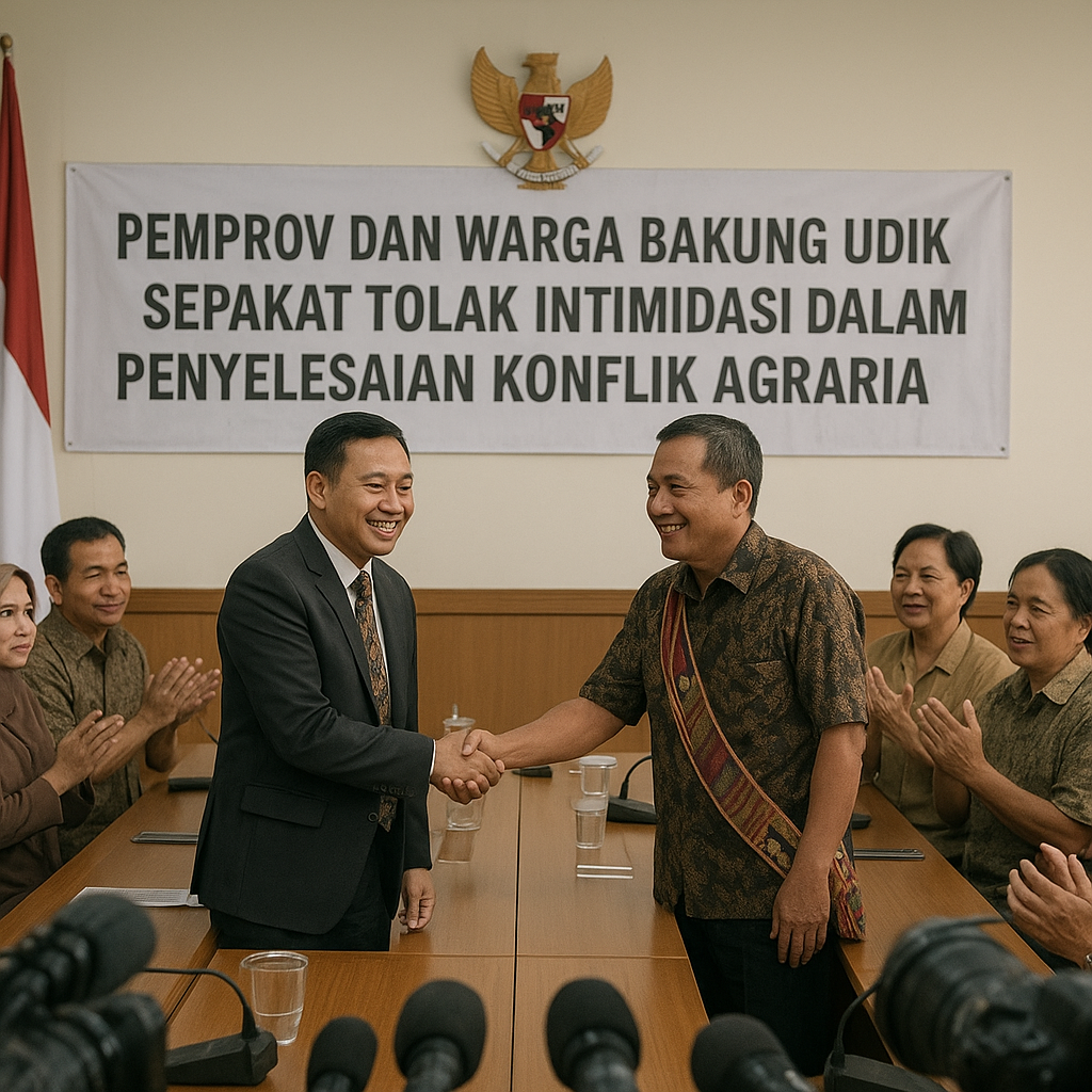 Pemprov dan Warga Bakung Udik Sepakat Tolak Intimidasi dalam Penyelesaian Konflik Agraria
