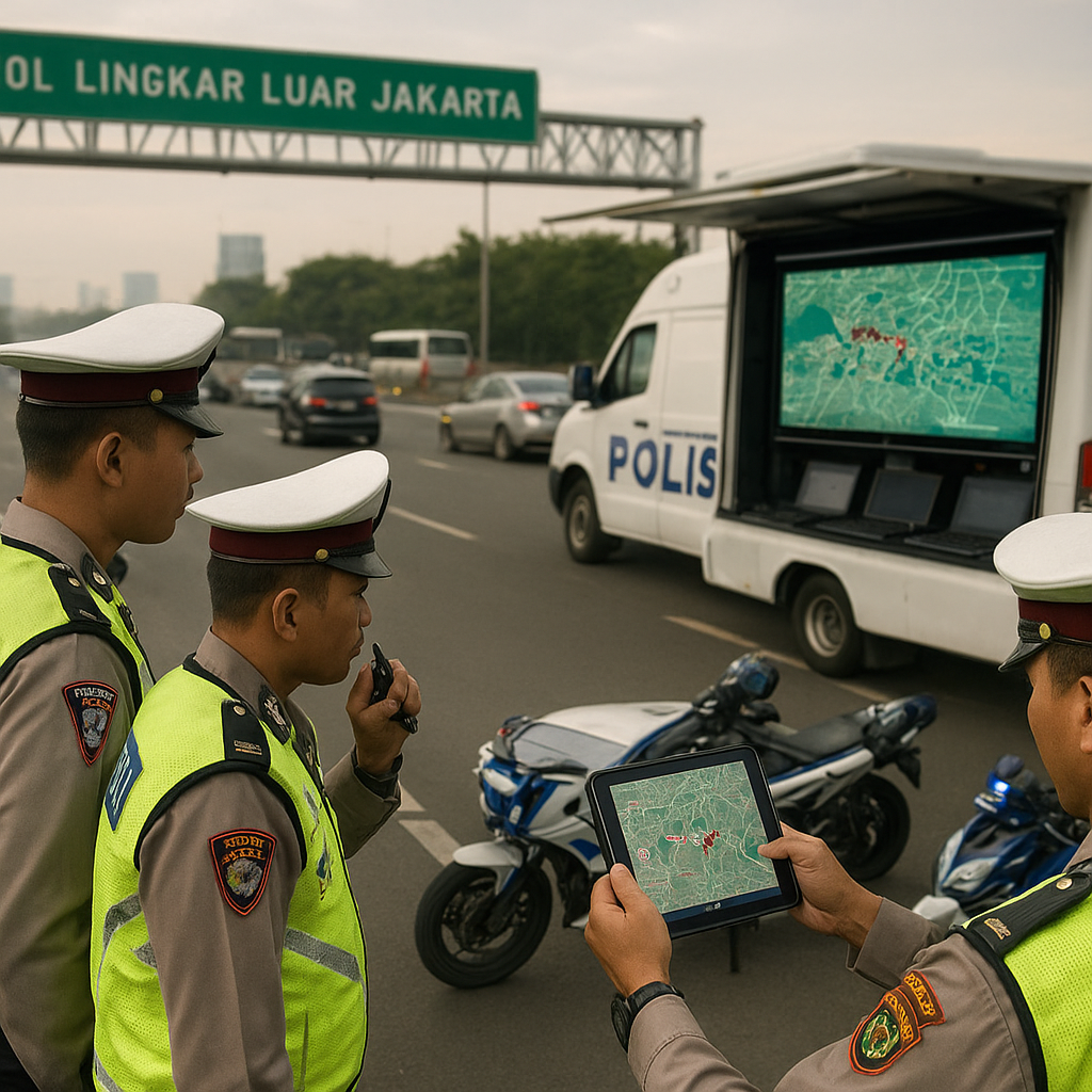 Polda Metro Jaya Tingkatkan Patroli di 34 Titik Rawan Pemudik di Jalur Tol Lingkar Luar Jakarta
