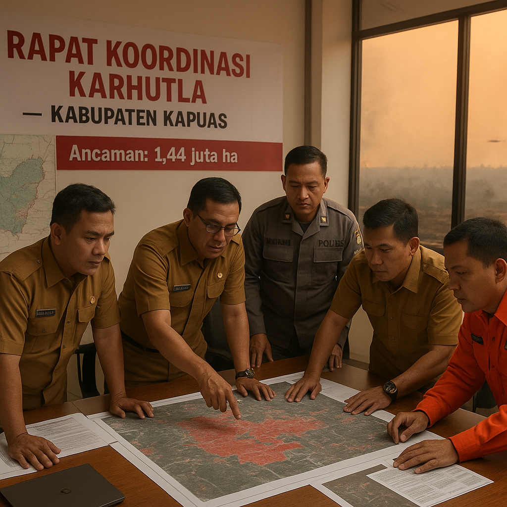 Kapuas masuk daerah risiko tinggi rawan kebakaran hutan dan lahan