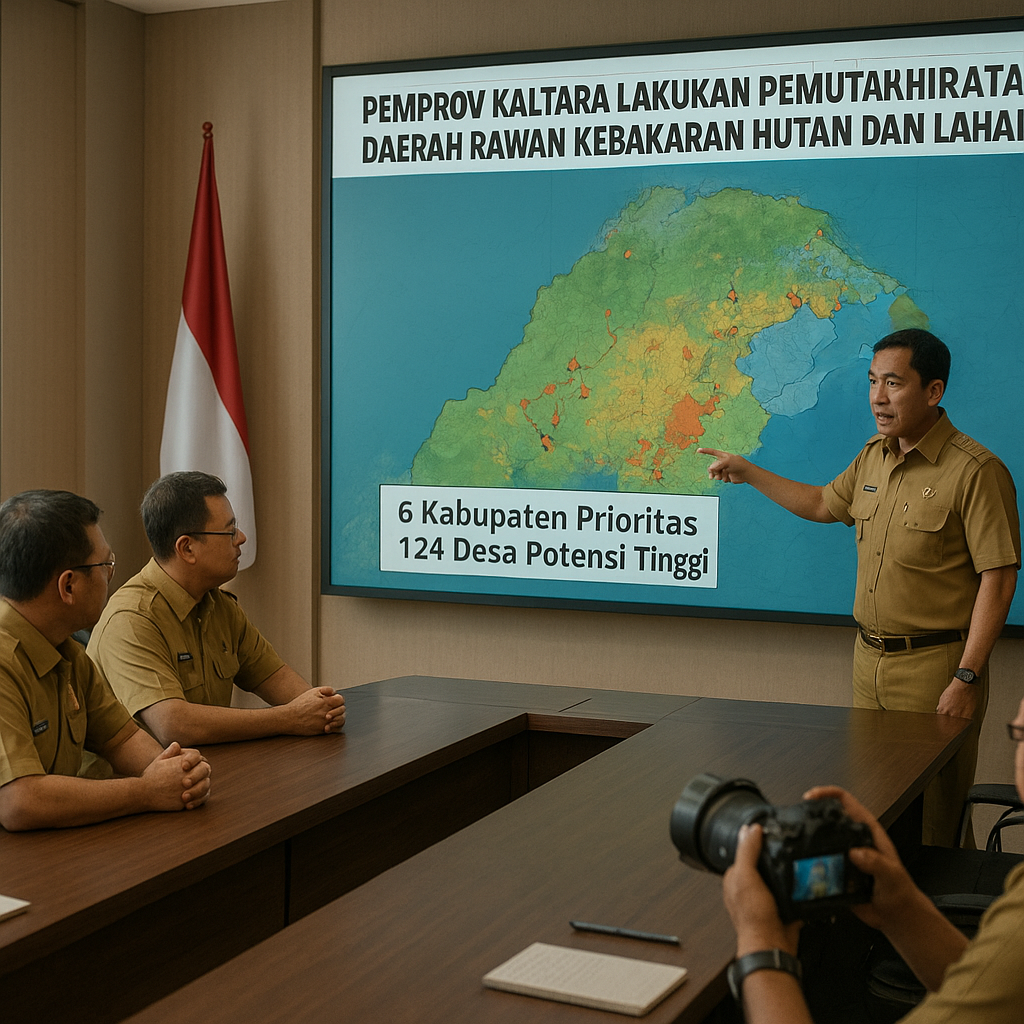 Pemprov Kaltara Lakukan Pemutakhiran Data Daerah Rawan Kebakaran Hutan dan Lahan
