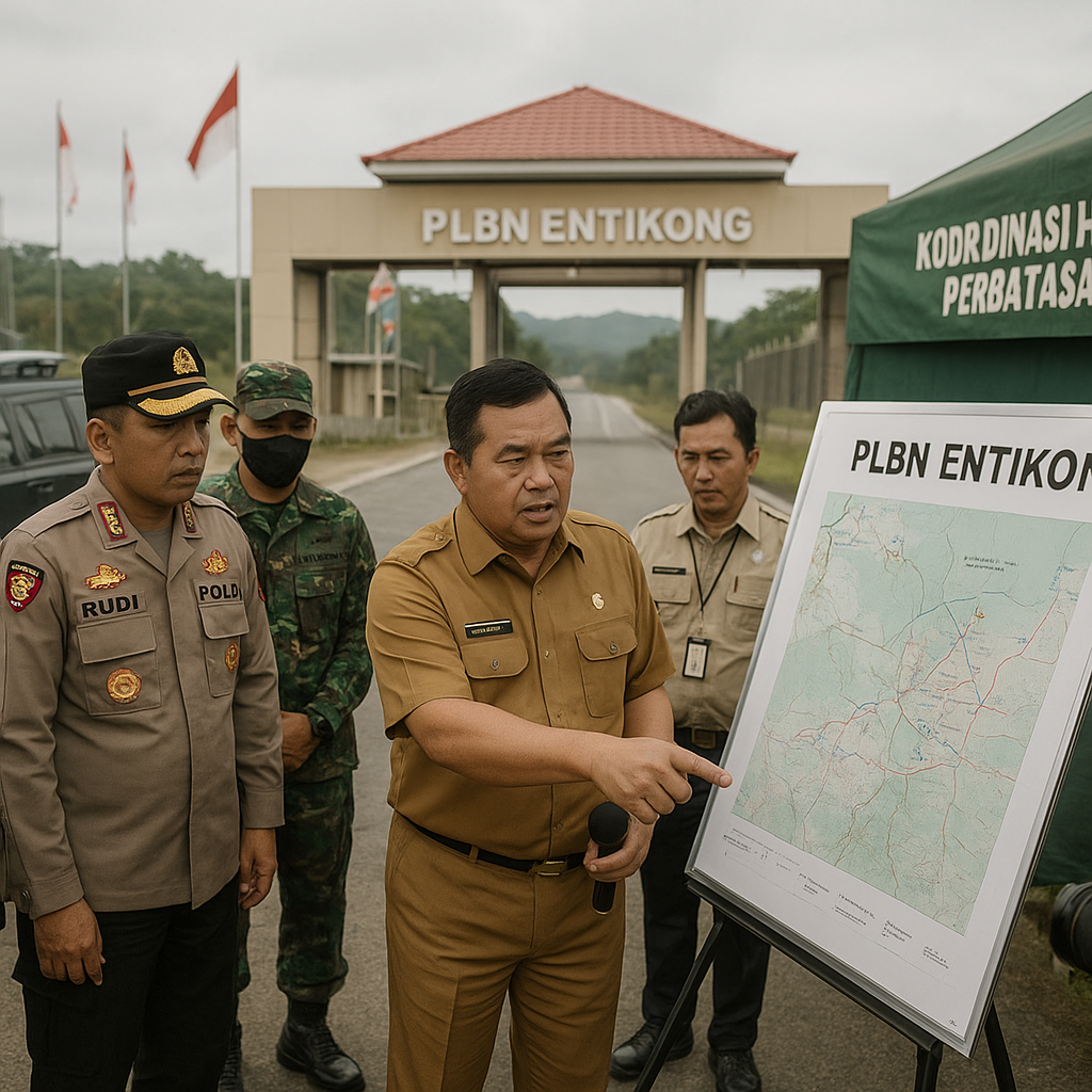 Pemprov Kalimantan Barat Perkuat Pengawasan di Perbatasan Entikong Antisipasi Gangguan Keamanan Lintas Batas