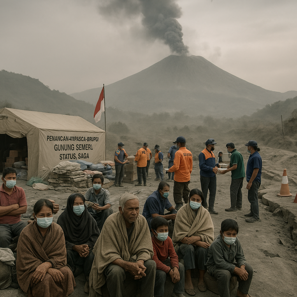 Penanganan Pasca-Erupsi Gunung Semeru di Kabupaten Lumajang Masih Berlangsung
