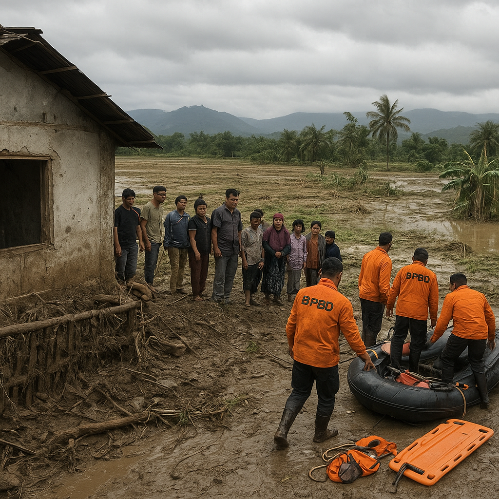 Banjir Bandang Landa Tiga Desa di Kabupaten Lombok Tengah, NTB