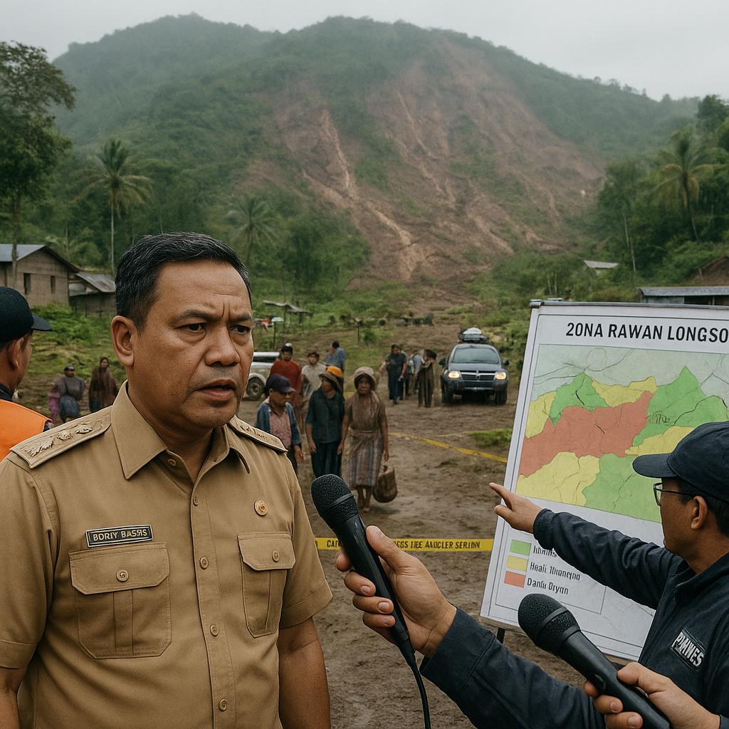 Bupati Nagekeo, NTT, Menyatakan Status Siaga untuk Wilayah Rawan Longsor di Lereng Gunung Ebu Lobo
