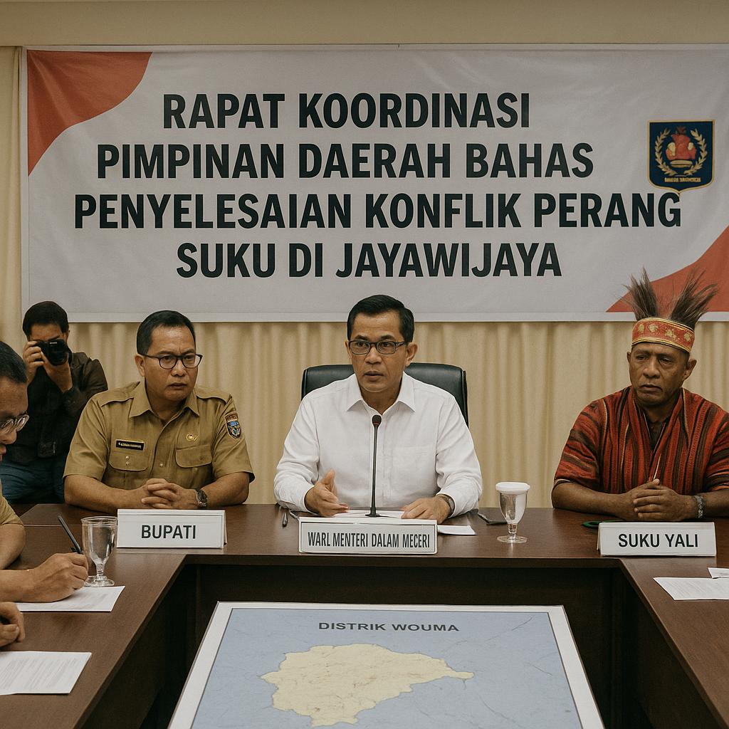 Rapat Koordinasi Pimpinan Daerah Bahas Penyelesaian Konflik Perang Suku di Jayawijaya
