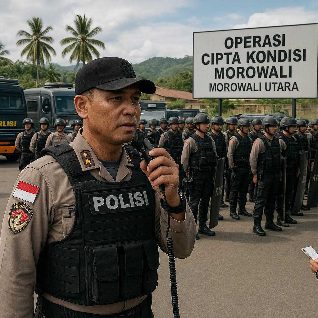 Polda Sulawesi Tengah Gelar Operasi Gabungan di Morowali Utara untuk Antisipasi Potensi Kerusuhan