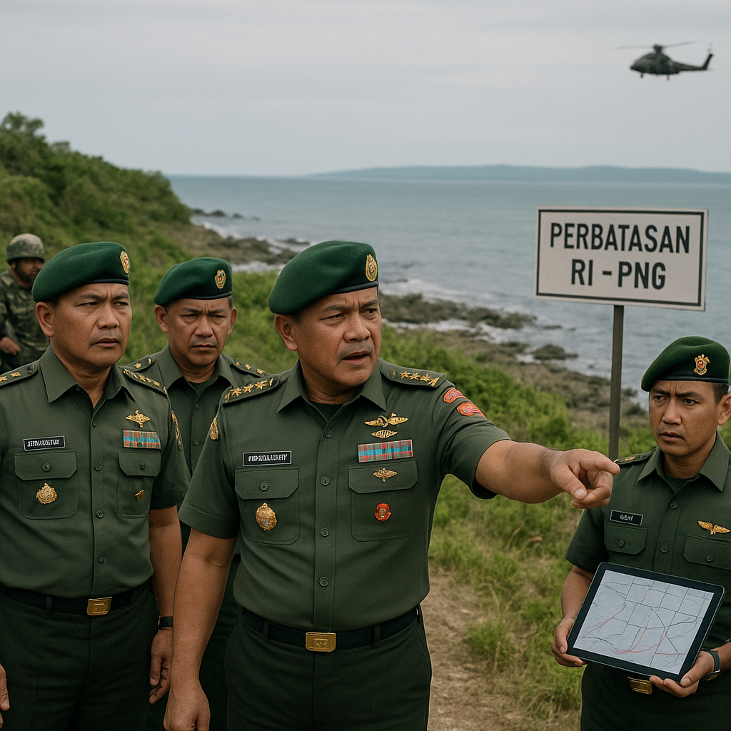 Panglima TNI Tinjau Pengamanan Perbatasan RI-PNG di Sektor Utara Papua