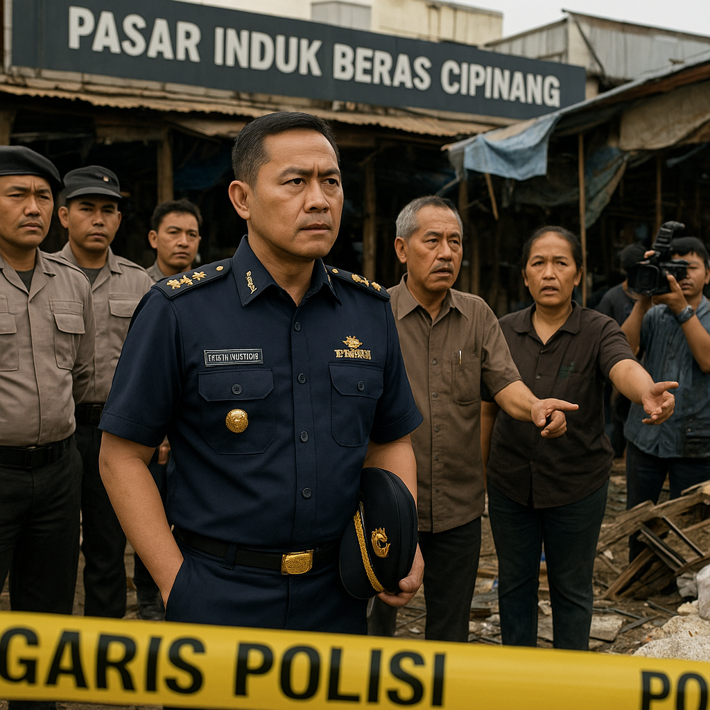 Kapolda Jabar Tinjau Langsung Pasca-Kerusuhan di Pasar Induk Beras Cipinang