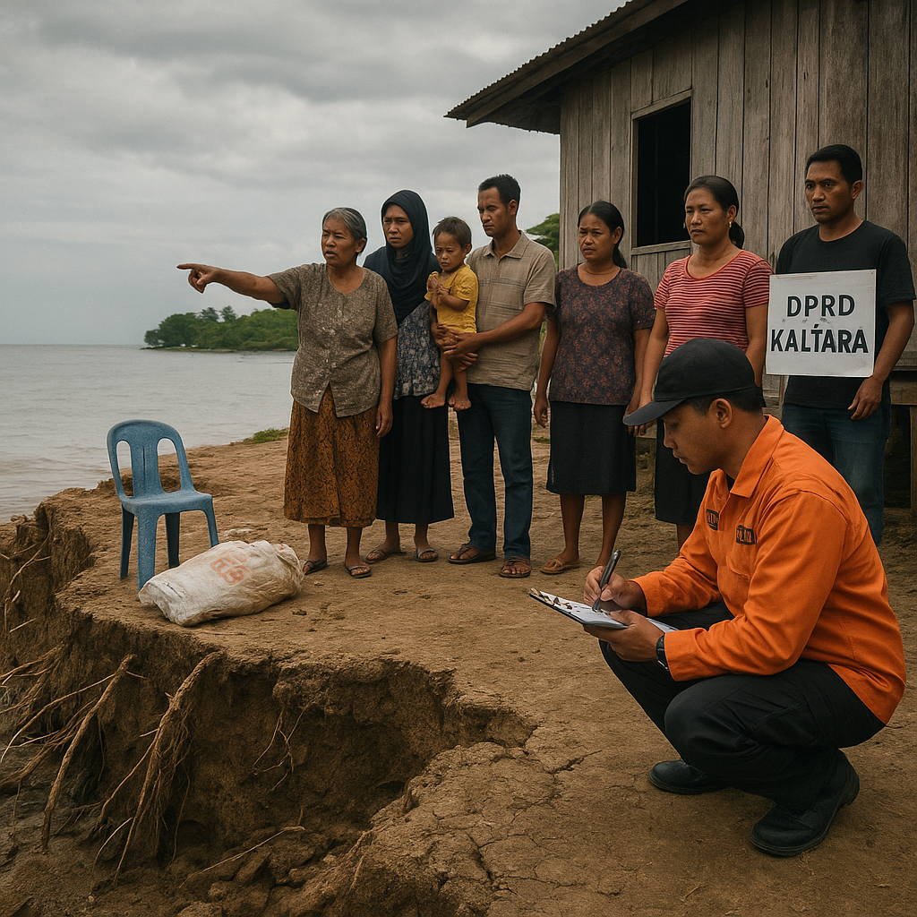 Abrasi Pantai Berpotensi Ubah Garis Batas Negara, Warga Pulau Sebatik Ngadu ke DPRD Kaltara