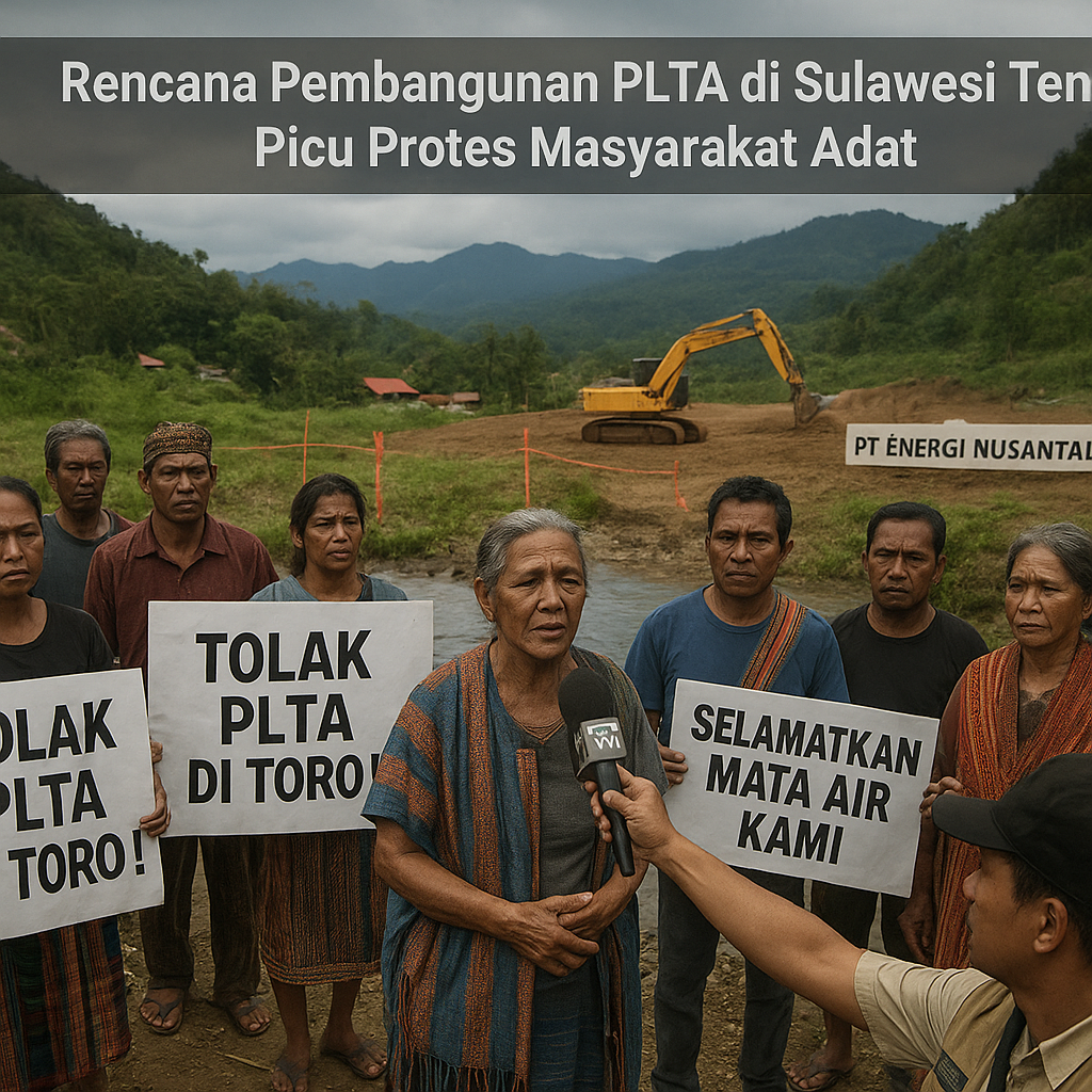 Rencana Pembangunan PLTA di Sulawesi Tengah Picu Protes Masyarakat Adat