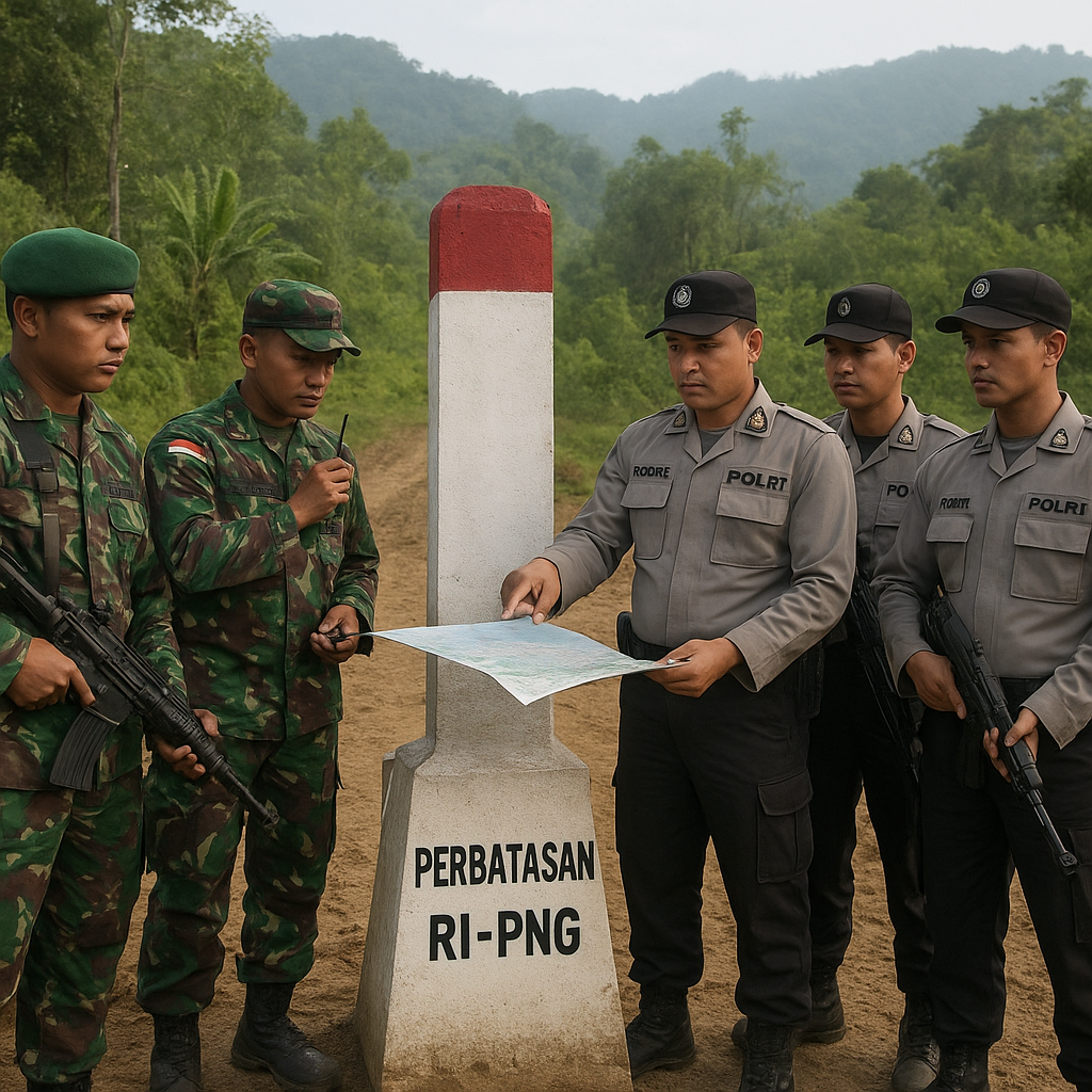 Polri dan TNI Gelar Operasi Gabungan Amankan Perbatasan Darat RI-PNG