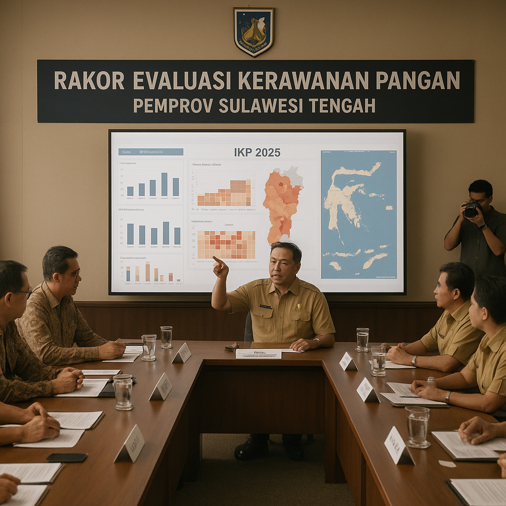 Pemprov Sulawesi Tengah Gelar Rakor Evaluasi Kerawanan Pangan di 12 Daerah