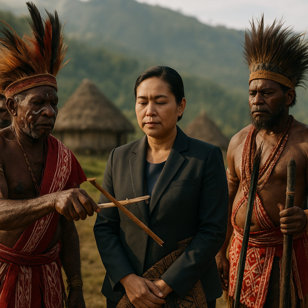 Wamendagri Ribka Haluk Kawal Langsung Perdamaian Perang Suku di Wamena, Diwarnai Ritual Patah Panah
