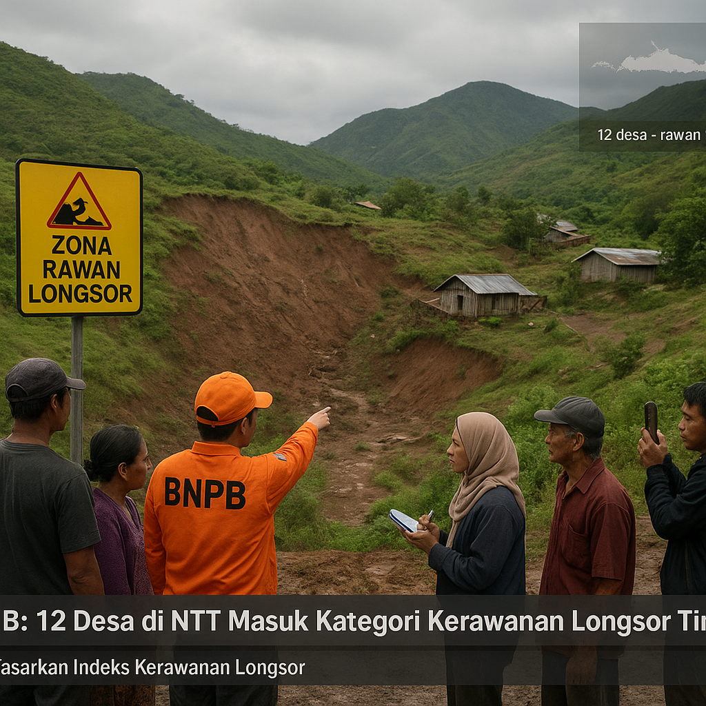 BNPB: 12 Desa di NTT Masuk Kategori Kerawanan Longsor Tinggi Musim 2026