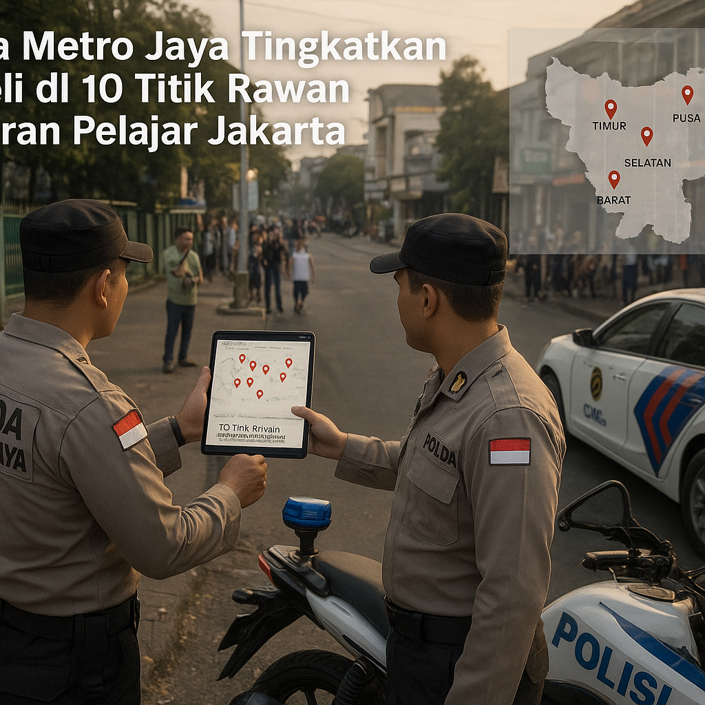 Polda Metro Jaya Tingkatkan Patroli di Pemetaan Lokasi Rawan Tawuran Pelajar Jakarta