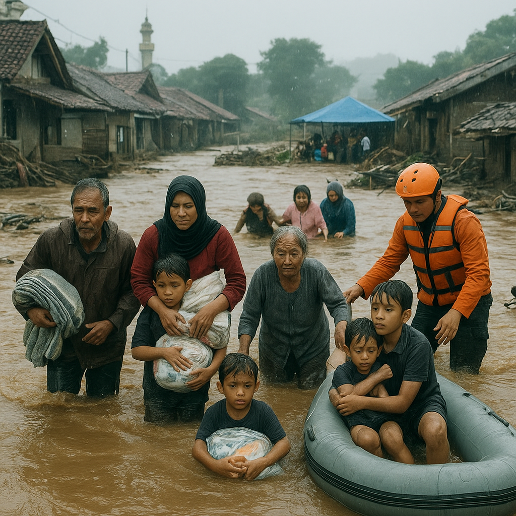Banjir Bandang Landa Tiga Kecamatan di Kabupaten Garut, 2.000 Jiwa Mengungsi