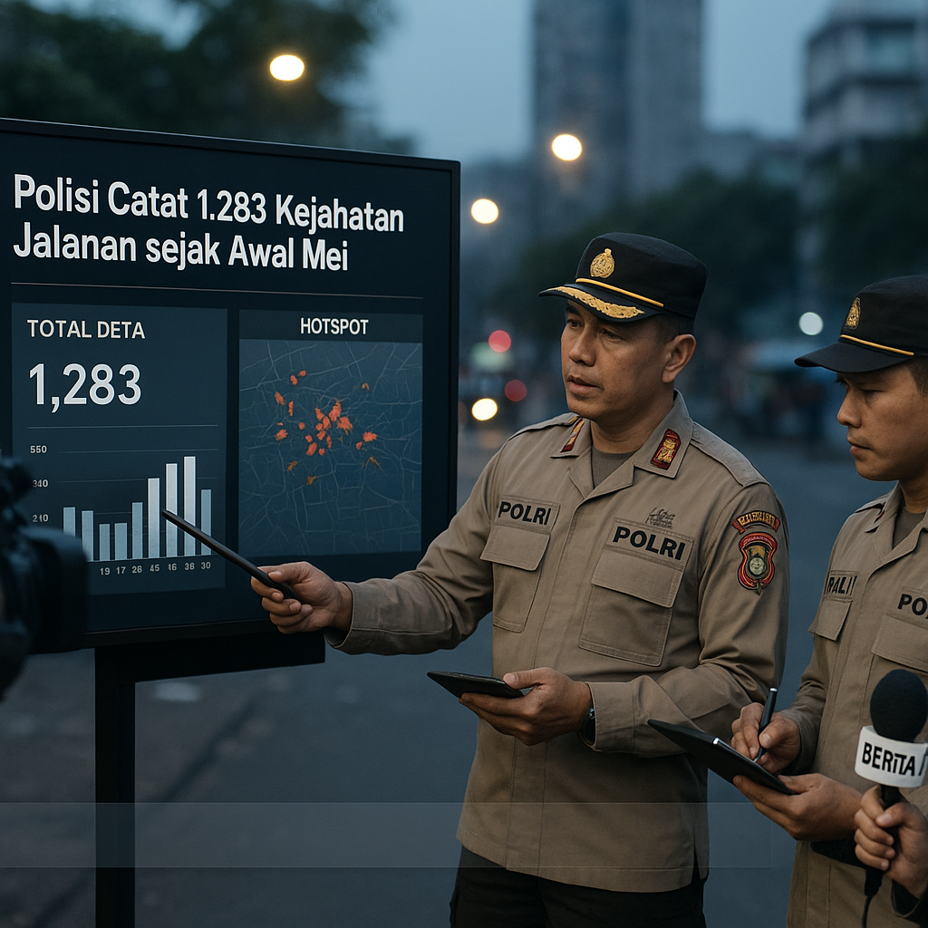 Polisi Catat 1.283 Kejahatan Jalanan sejak Awal Mei