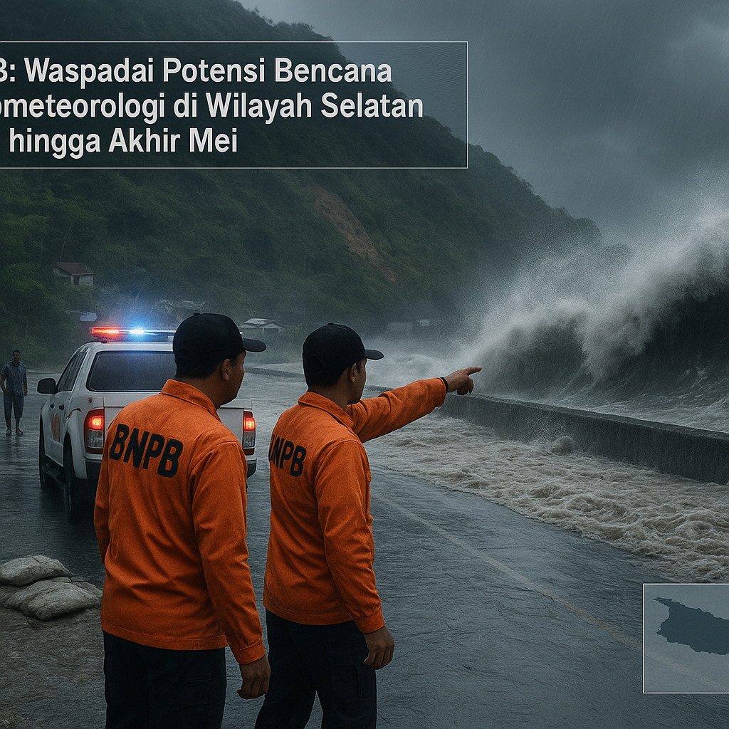 BNPB: Waspadai Potensi Bencana Hidrometeorologi di Wilayah Selatan Jawa hingga Akhir Mei