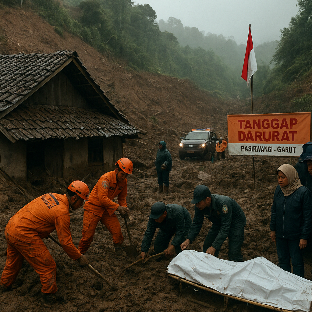 Bencana Longsor di Garut Timbun Rumah, 4 Jiwa Meninggal dan 2 Hilang