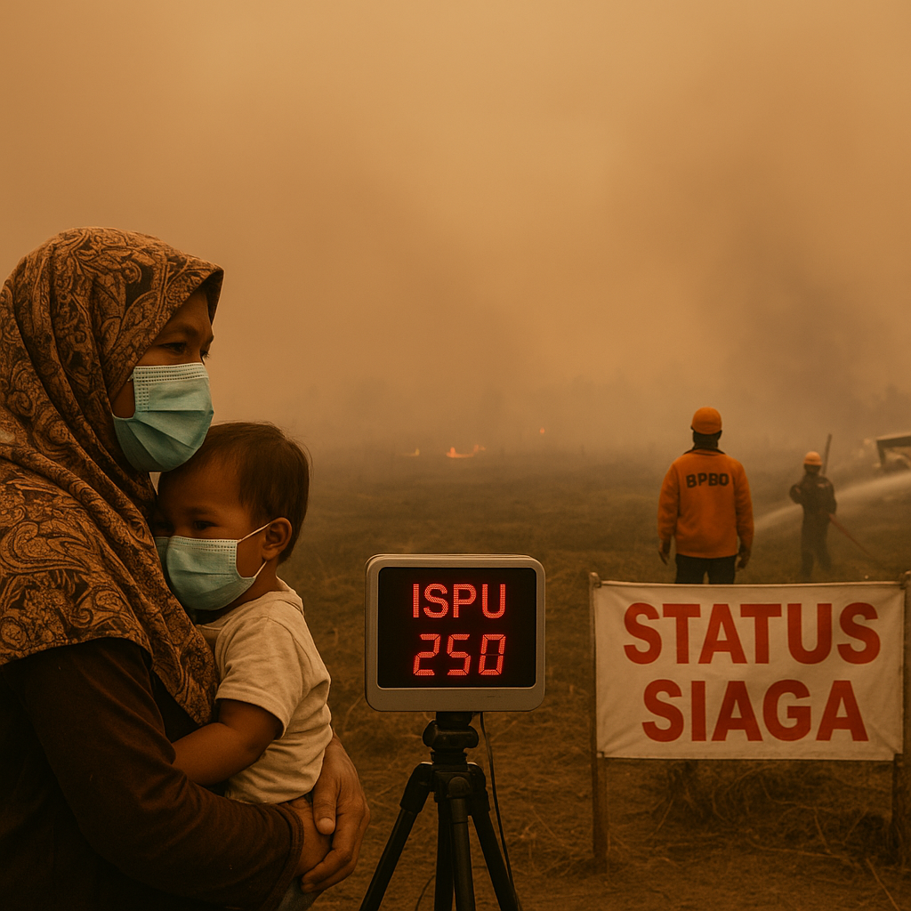 Update Bencana Kabut Asap: 9 Desa di Riau Masuk Status Siaga, Kualitas Udara Memburuk