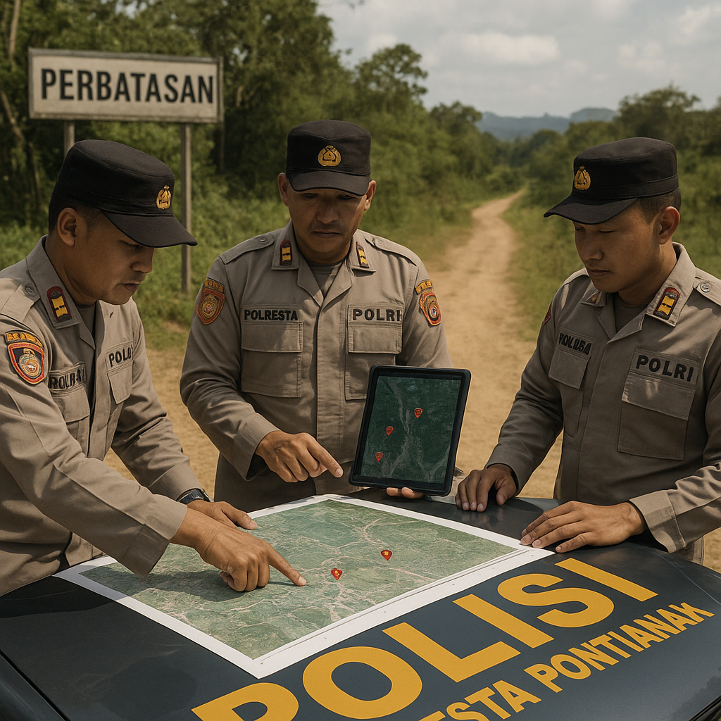 Polresta Pontianak: Pemetaan Kerawanan Perbatasan Darat dengan Malaysia Diperkuat di 4 Titik di Entikong