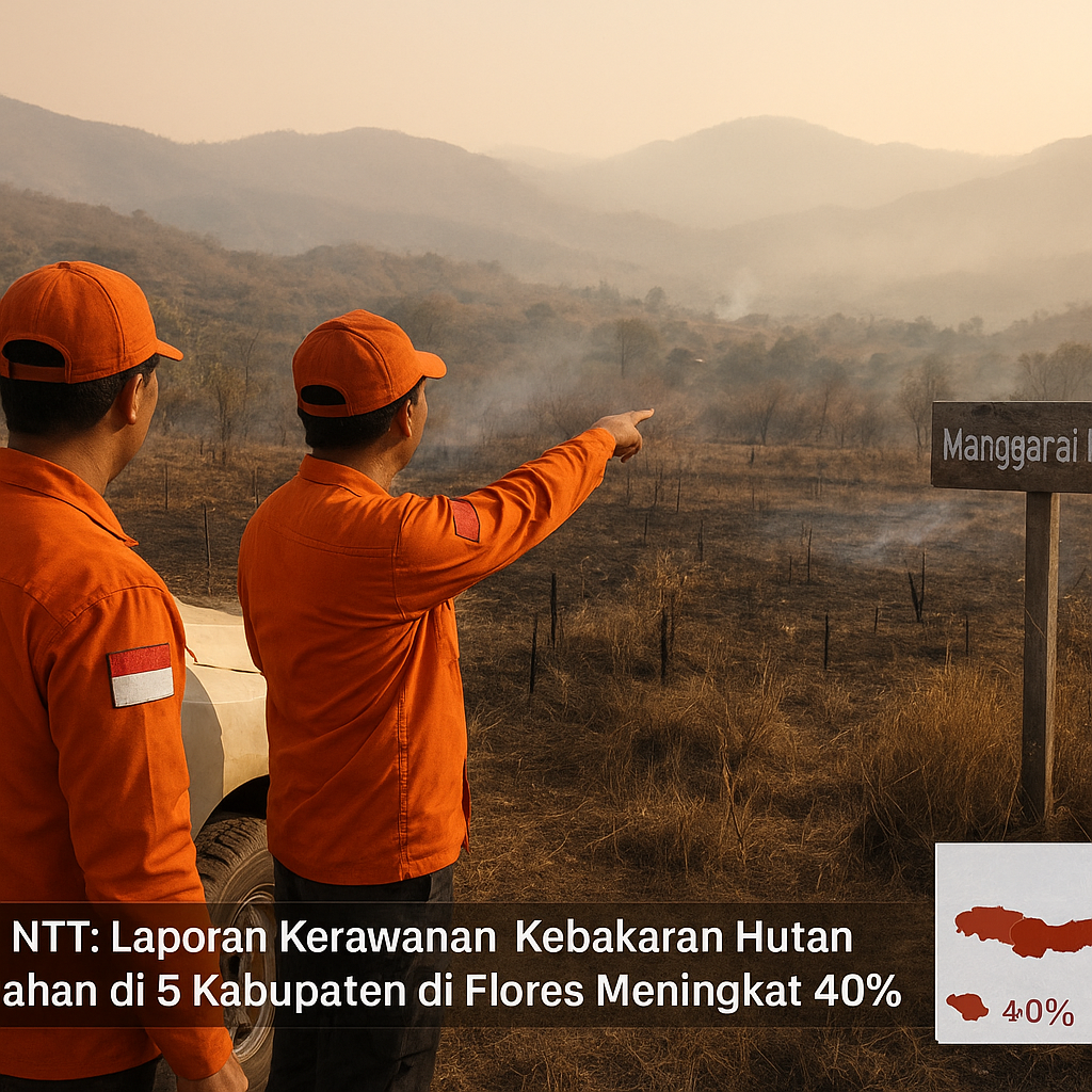 BPBD NTT: Laporan Kerawanan Kebakaran Hutan dan Lahan di 5 Kabupaten di Flores Meningkat 40%