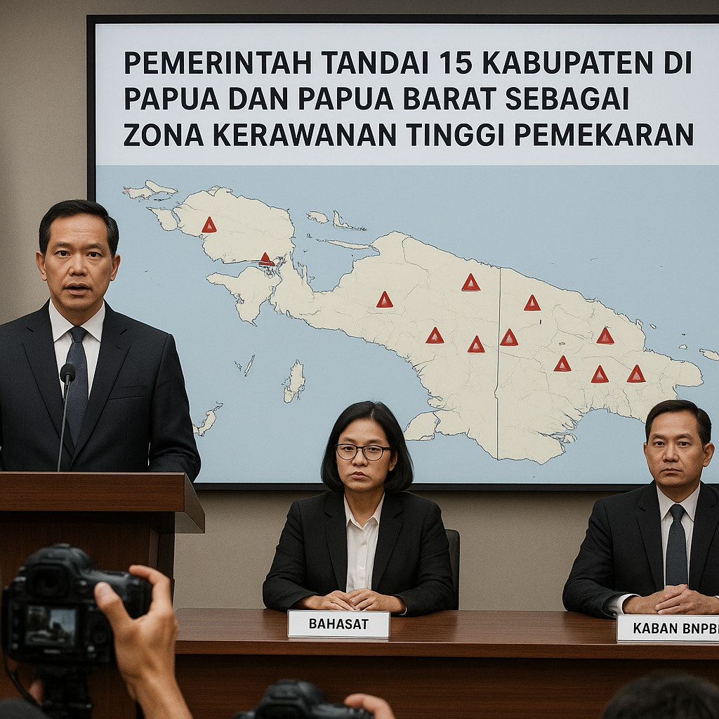 Pemerintah Tandai 15 Kabupaten di Papua dan Papua Barat Sebagai Zona Kerawanan Tinggi Pemekaran