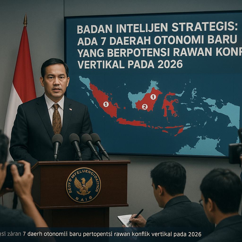 Badan Intelijen Strategis: Ada 7 Daerah Otonomi Baru yang Berpotensi Rawan Konflik Vertikal pada 2026