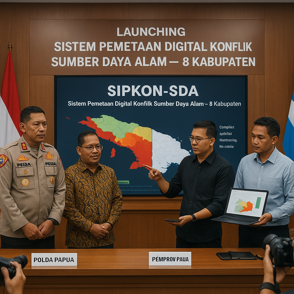 Polda Papua dan Pemprov Papua Launching Sistem Pemetaan Digital Konflik Sumber Daya Alam di 8 Kabupaten