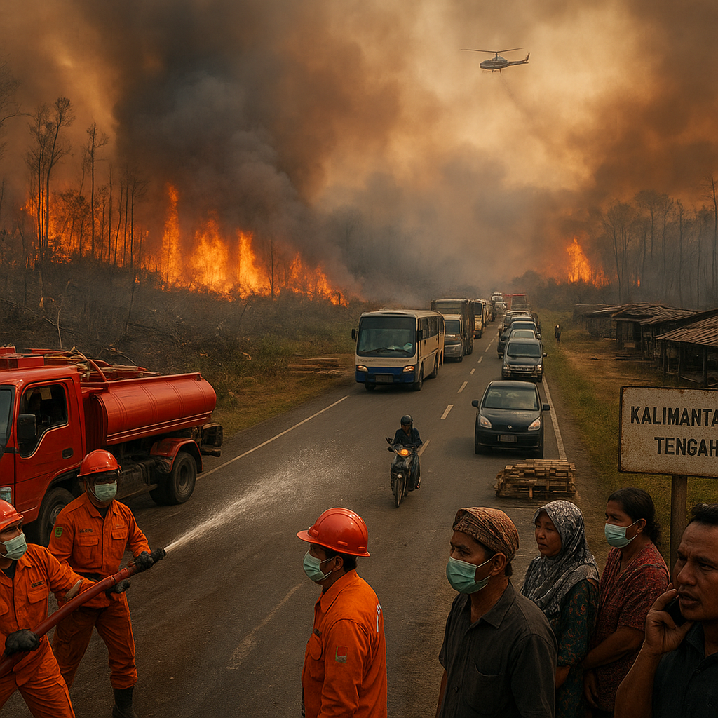Kebakaran Hutan di 4 Kabupaten Kalimantan Tengah Mengancam Stabilitas Ekonomi Lokal dan Mengganggu Akses Transportasi