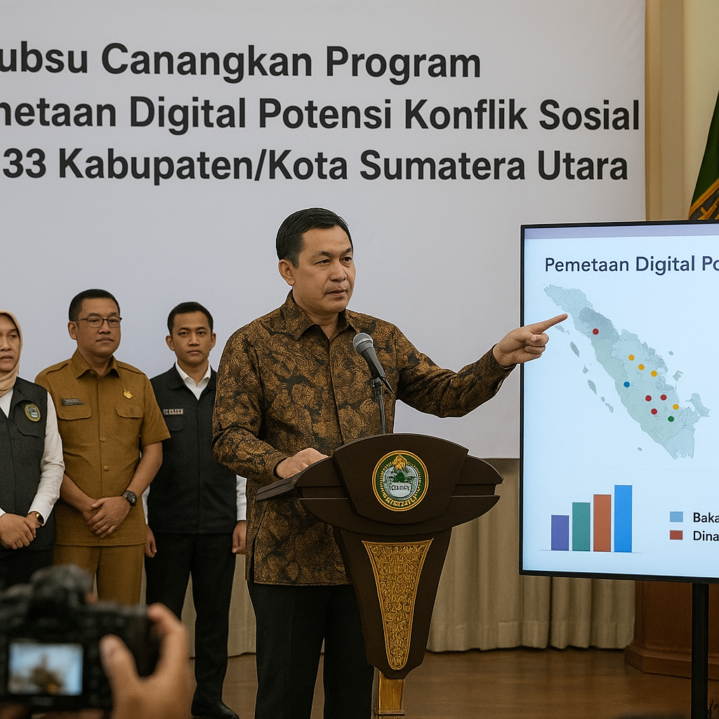 Gubsu Canangkan Program Pemetaan Digital Potensi Konflik Sosial di 33 Kabupaten/Kota Sumatera Utara
