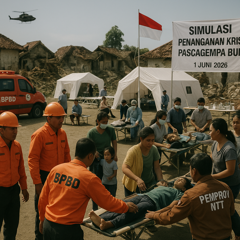 Pemprov NTT Lakukan Simulasi Penanganan Krisis Pasca-Gempa Bumi di Pulau Flores