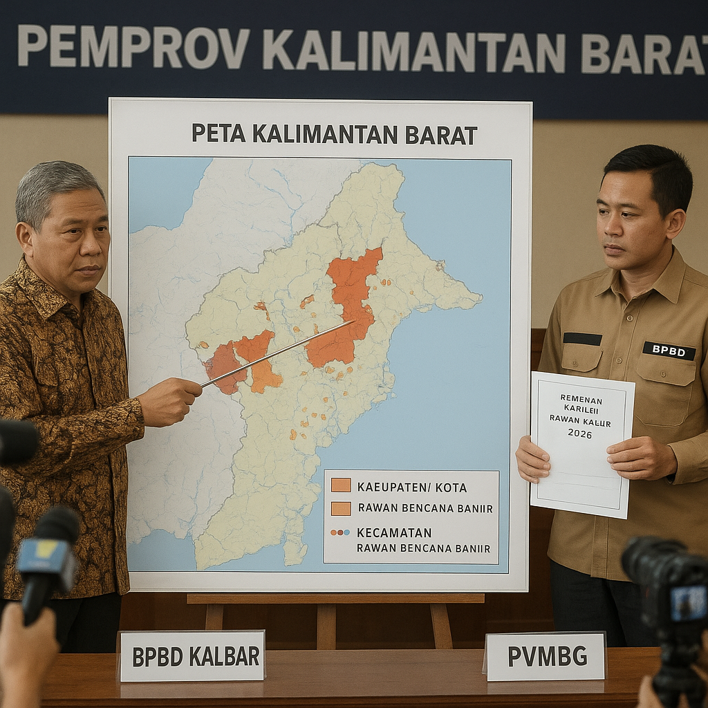 Pemprov Kalimantan Barat Melaporkan Pemetaan Daerah Rawan Bencana Banjir 2026